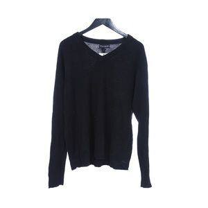 Portabella Black Ribbed Trim Crew Neck Long Sleeve Sweater XXL